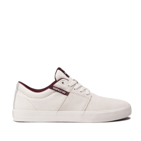 Supra Mens STACKS II VULC Low Top Shoes Off White/off White | US-56998